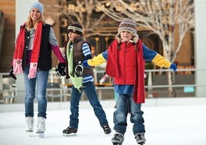 Winter ice skating