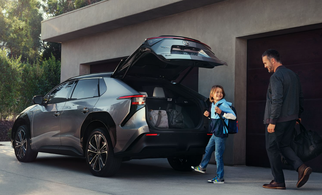 a family packs up for school in a toyota suv